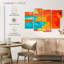 Avery orange et bleu abstrait-106801842