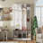 Farmhouse Hall Tree with 4 Hidden Hanging Hooks, Versatile Walnut Seating Bench with 8 Doors, Entryway Shoe Cabinet with Open Compartments for Living Room, White-1983709800