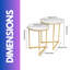 Paineville Set Of 2 Round Nesting Tables With Triangular Base