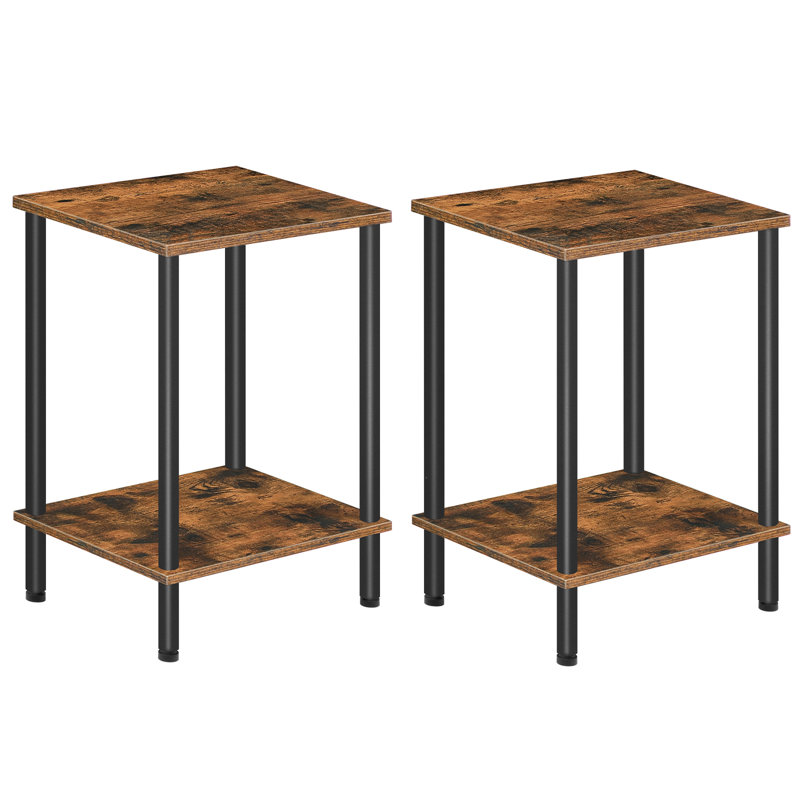 Petite table de bout 19,7 po Randles, Brun rustique