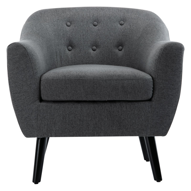 Upholstered Armchair, Dark Grey