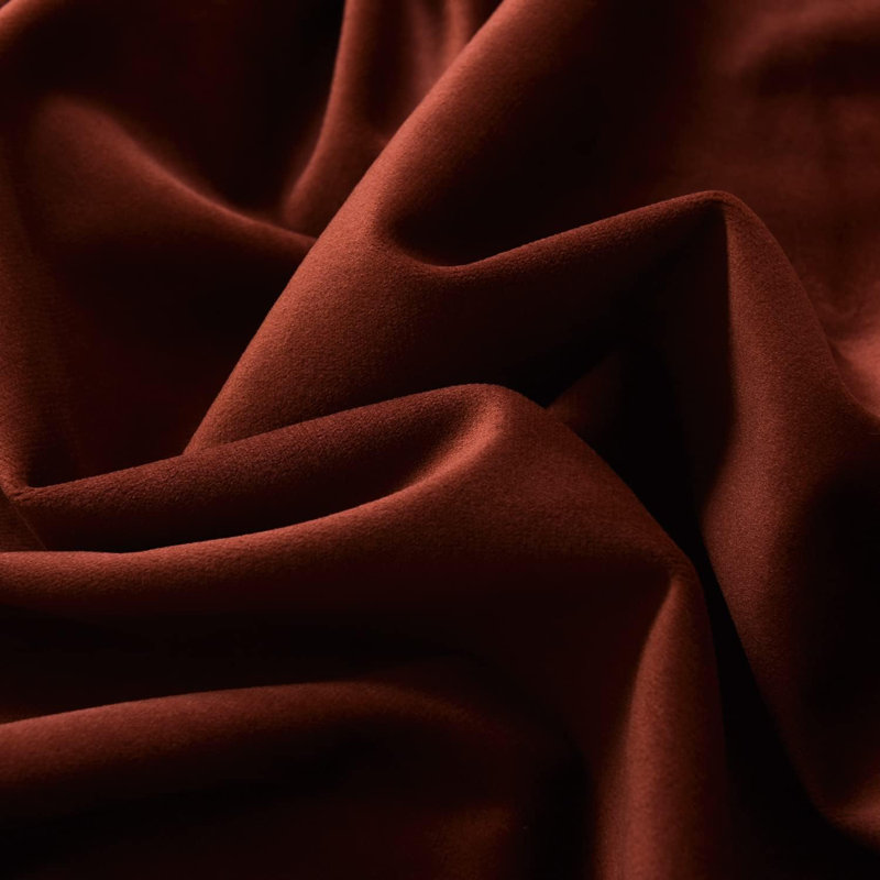 52"W Burnt Ochre 2 Panels Luxury Decor Blackout Curtains Drapes, 132.08cm Width x 274cm Drop
