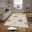 Tapis floral en polyester Angulo mauve / beige / noir-349534079