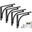 Ensemble de supports de tablette Classic par Balin Designs (noir) pour tablettes de cheminée de 6 po, 8 po et 10 po - Supports en métal robustes décoratifs - Installation facile avec la quincaillerie incluse - Ensemble de 4-2023417259-2058857631