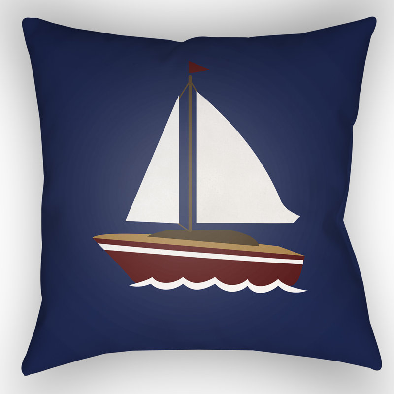 Coussin décoratif d'intérieur/d'extérieur, H 18 po x l 18" x P 4 po, Bleu