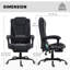 7-Point Vibration Massage Office Chair with Swivel Wheels, Black-357582910
