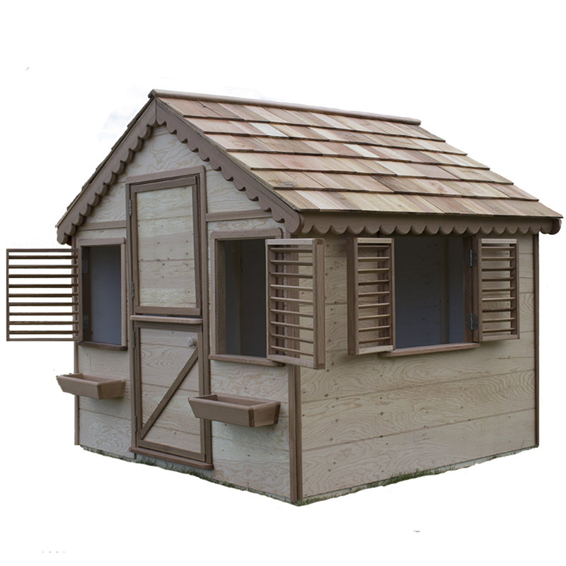 Little Alexandra Canadian Playhouse Factory 72'' W x 72'' D Indoor / Outdoor Luxury Playhouse