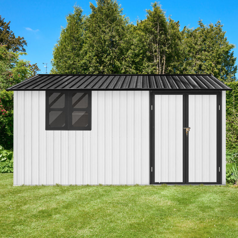 Spacious Metal Sheds With Window, Modern Storage Solution