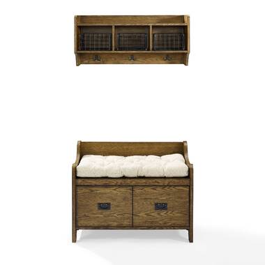 Union Rustic Tindal Wood Storage Bench with Coat Hook Set Hall Tree &  Reviews - Wayfair Canada