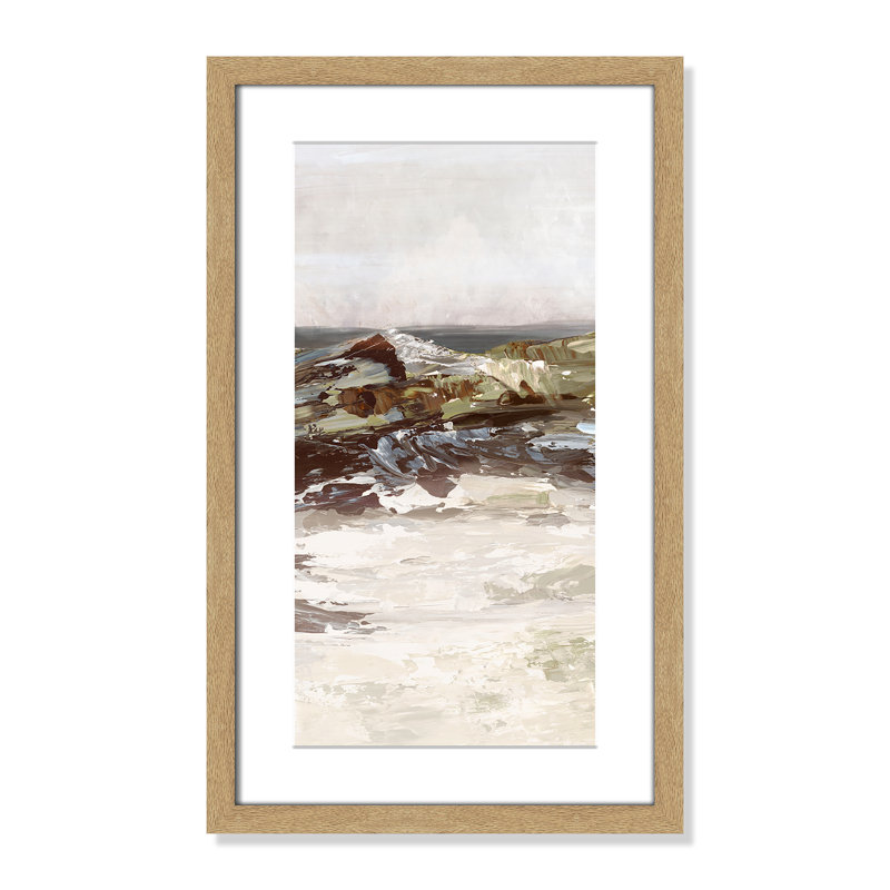 «Stoney Peak Print» par Casa Fine Arts, H 21 po x l 13 po x P 1,25 po, Reproduction encadrée avec passe-partout, Naturel