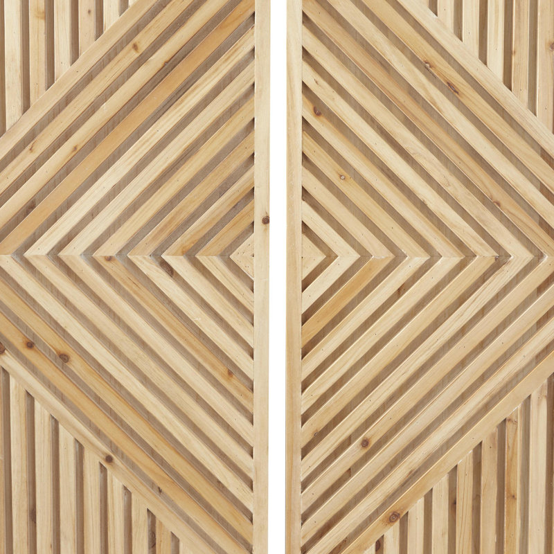 Ensemble de 2 décorations murales en bois bohémien