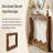 63 "Farmhouse Console Table with Storage in Brown, Couch Table Behind Sofa, Long Entryway Sofa Station, Narrow Console Stand, Hallway Stand for Entryway Living Room, Brown
