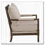 Chaise d'appoint en faux lin avec détails sphériques uniques