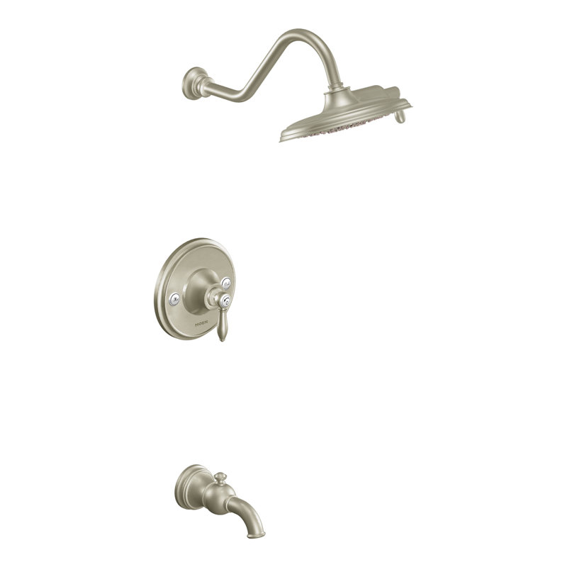 Robinet de baignoire et douche Weymouth, Nickel brossé