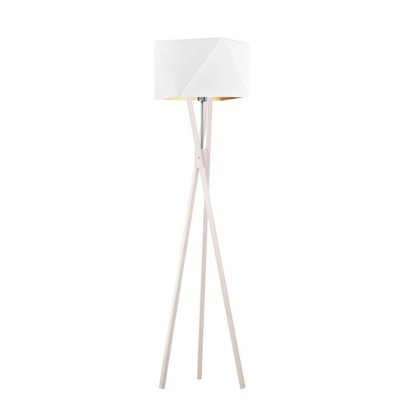 Ravi 150cm Tripod Floor Lamp, White, Chrome
