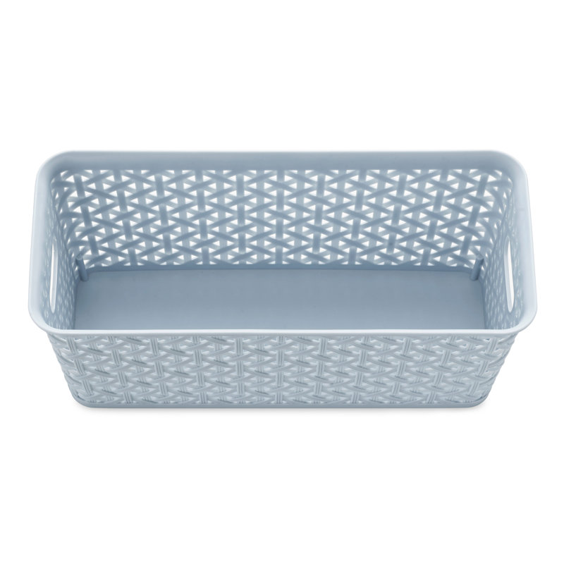 Whitmor Resin Form Half Basket, Blue, Medium