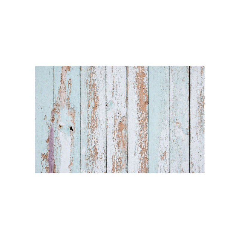 Vintage Weathered Wood Plank Bath Rug, 16 X 24