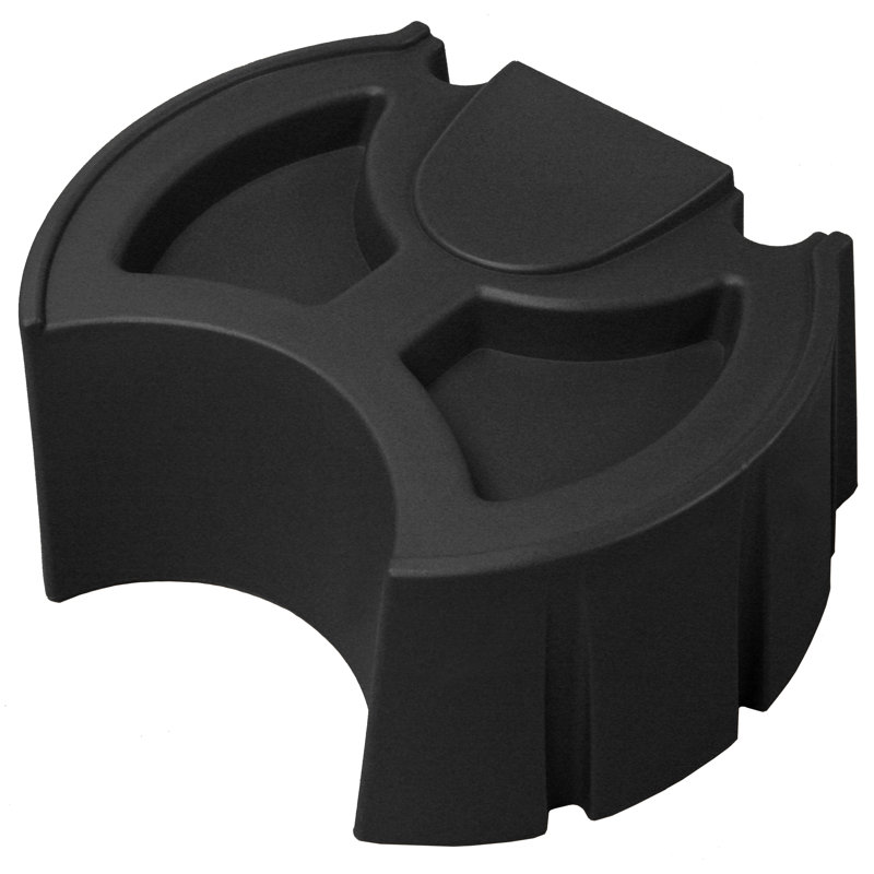 Good Ideas Rain Wizard 50 Gallon Rain Barrel Stand, Adds Room for Buckets, Black, Black