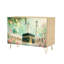 Buffet Buffet avec rangement dans les tons pastel et floral avec 2 portes pour le salon et la cuisine