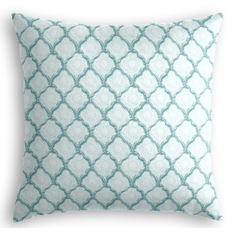 Sanganer Square Pillow Cover & Insert, 16" x 16", Gray