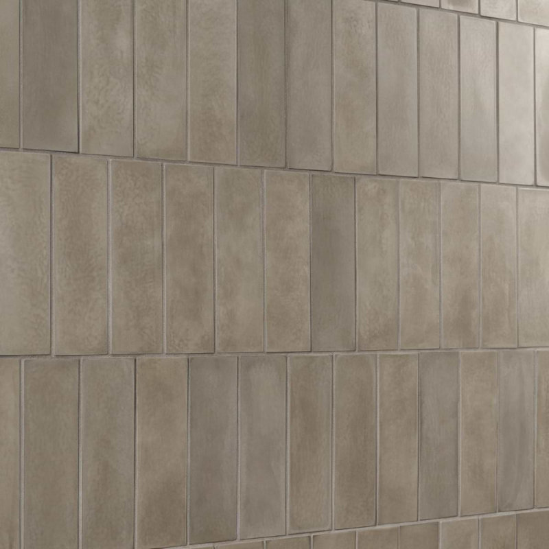 Color One 2x8 Matte Cement Tile, Shadow Gray