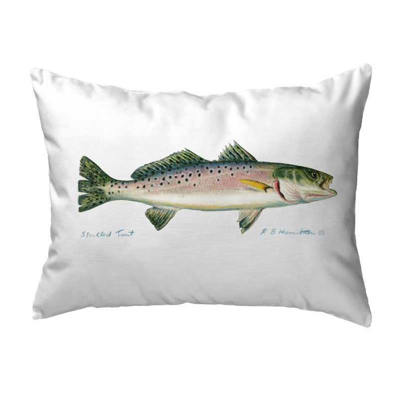 Housse et insert de coussin rectangulaire extérieur Speckled Trout Right, 16" x 20"