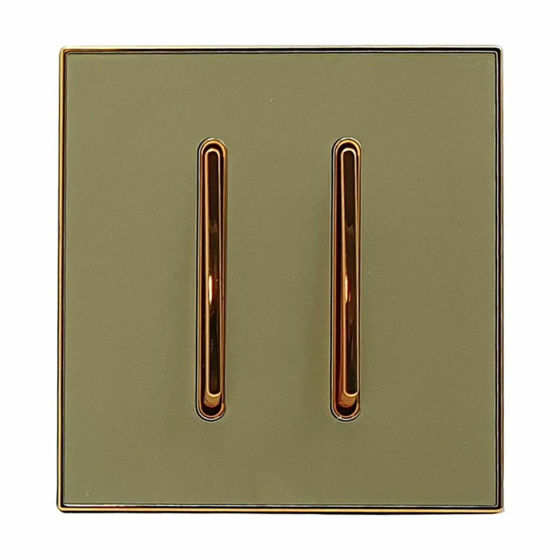 Rahjan Wall Mounted Light Switch, Gold