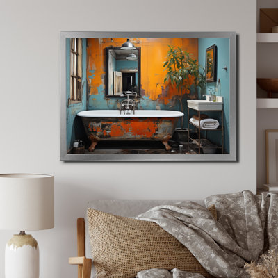 Bathroom Canvas Wall Art, Urban Spa Oasis Decor Print - Bathroom Urban Oasis II