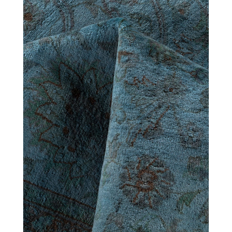 Zeddie One-of-a-Kind 8'2" X 10'4" New Age Wool Area Rug Blue