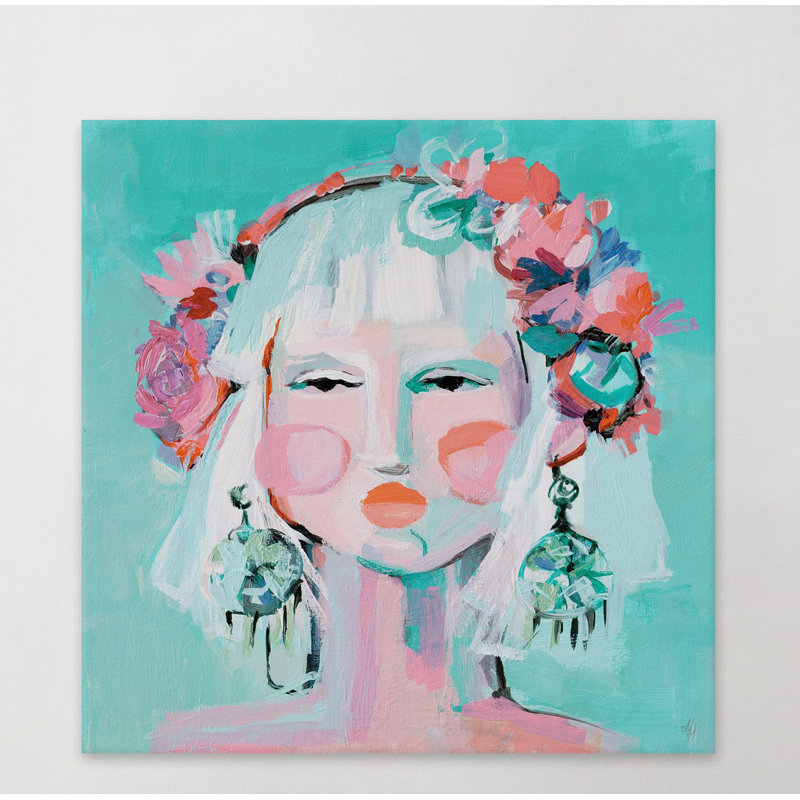Painted Pretty - reproduction de peinture acrylique sur toile, H 20 po x l 20 po x P 1,5 po, Toile tendue