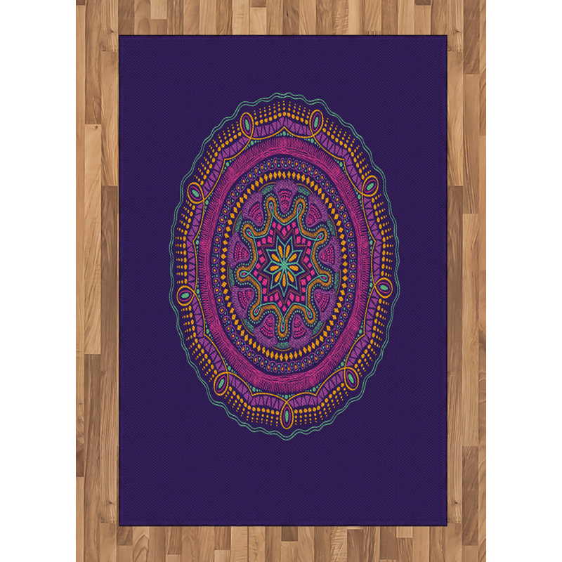 Yoga High Density Long Fiber Poly Threads Decorative Area Rug Carpet, Rectangle 4' x 5'8"