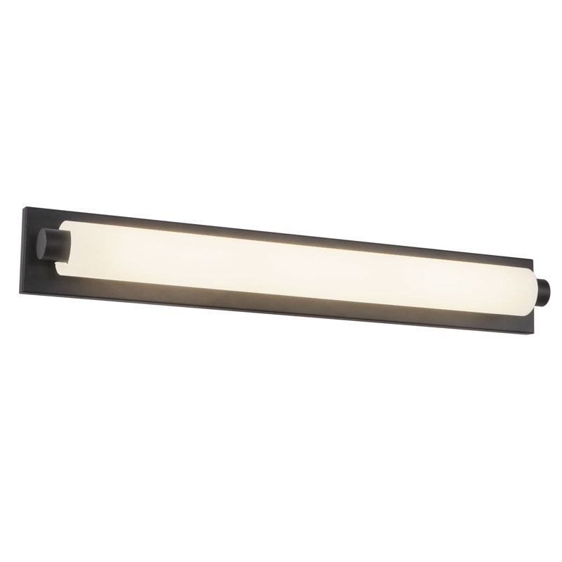 Luminaire de salle de bain à DEL à intensité variable de 31 po Charleston, Noir mat