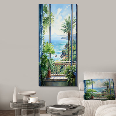 «Tropical Windows To The Beach II - Coastal Windows», art mural