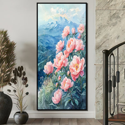 Pivoines dans la haute crête II - pivoines, art mural