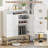 20 Pair 5-tier Shoe Cabinet with Doors Entryway Shoe Storage Cabinet