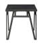 Ensemble de tables d'appoint avec dessus en pierre frittée noir foncé et base en métal, table basse rectangulaire 3 pièces et deux tables de bout