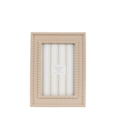Cove Beaded Photo Frame 7x5in White