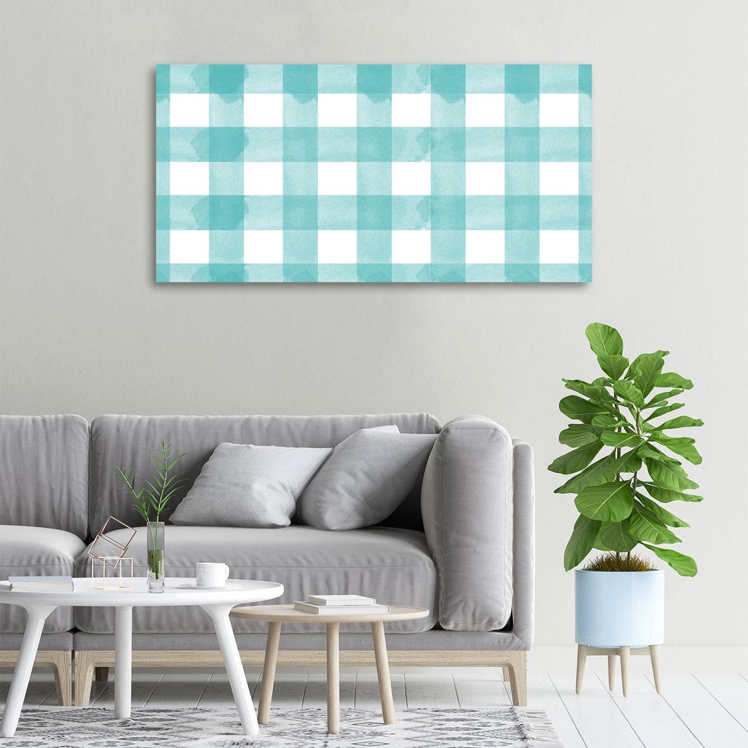 Blaues Gitter - Kunstdrucke auf Leinwand - Wrapped Canvas