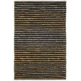 Twiggy Black Handwoven Wool/Jute Rug