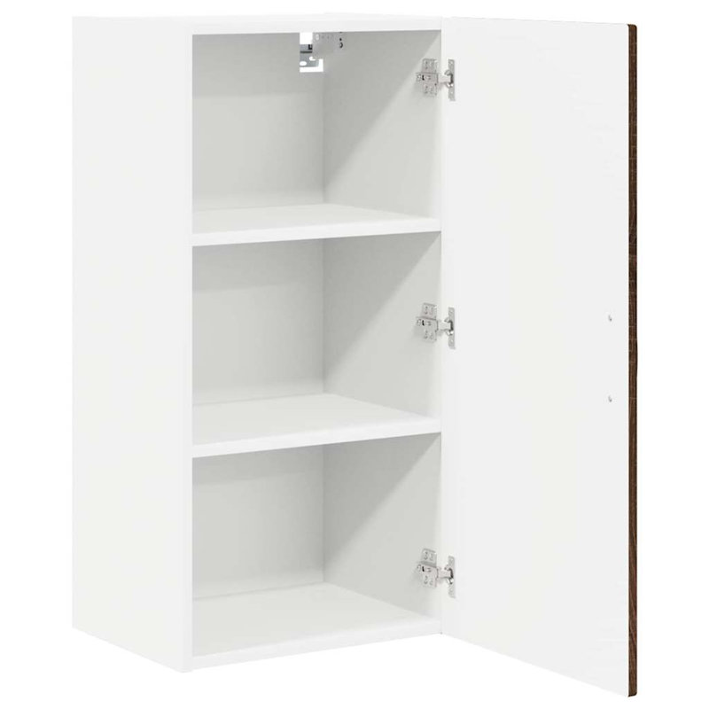 Vidaxl Kitchen Wall Cabinet Smoked Oak 50 X 31 X 80 Cm Engineered Wood, 80cm H x 40cm W x 31cm D, Brown Oak
