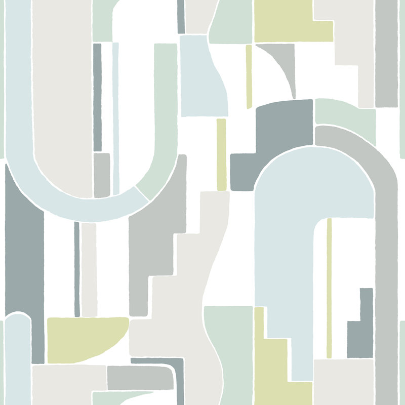 Abstract Wallpaper Roll, Light Blue