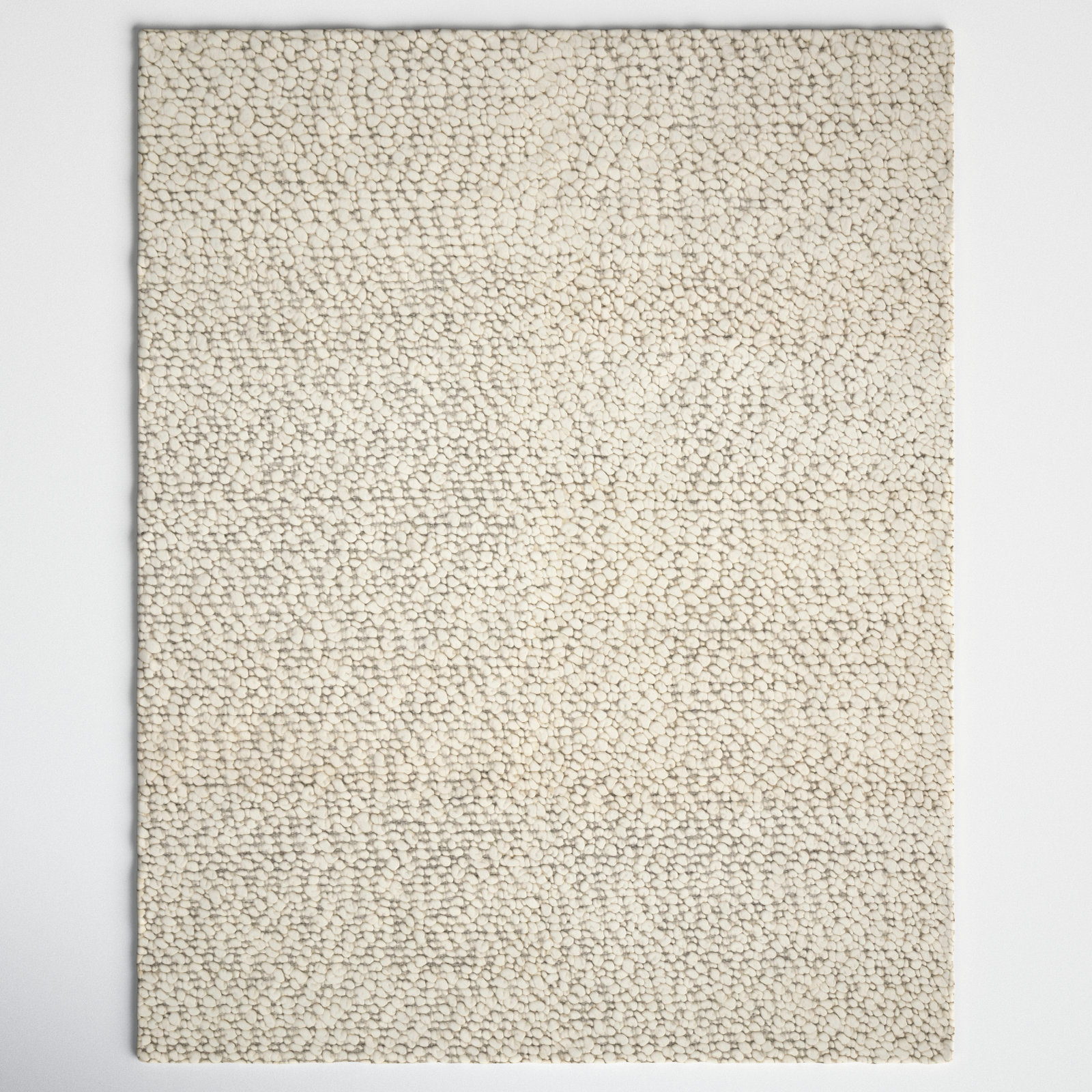 Charter Ivory Hand-Knotted Wool Rug, Rectangle 3'6" x 5'6"