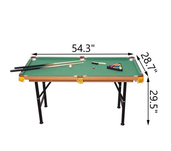 Homcom 55'' Portable Folding Billiards Table Game Pool Table For Whole  Family Number Use With Cues, Ball, Rack, Brush, Chalk : Target