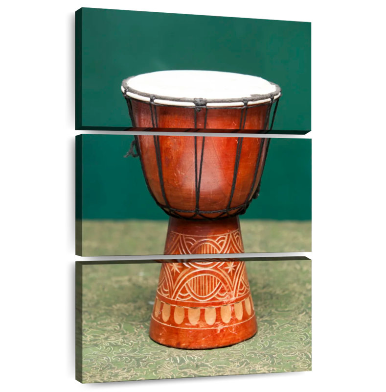 Abarca Tribal Drum, 45" H x 28" W