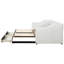Lit simple TG, très grand, beige, lit de jour rembourré, deux tiroirs de rangement, sièges moelleux et lattes en bois pour le soutien extensible, très grand confort, accoudoirs à dossier optimal, sans sommier