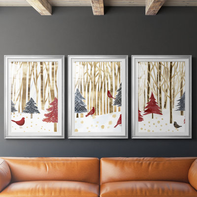 Christmas Holiday Art CDVII - Impression encadrée sur mesure de qualité supérieure - 3 pièces