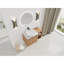 Meuble-lavabo mural 36 po avec lavabo en céramique et tablettes de rangement 36 po