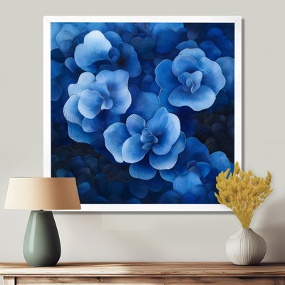 Bleu et blanc, hortensia Soundwave, hortensia - art mural floral