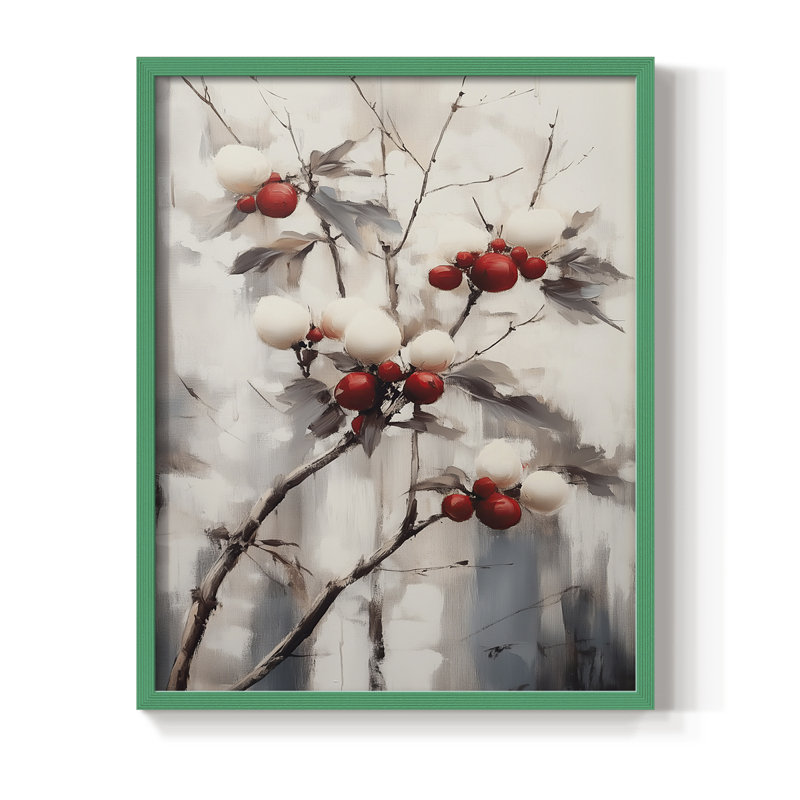 «Christmas Holiday Art», série 2-CCGCLI, reproduction d'art encadrée - bois massif, Vert, H 11 po x l 9 po