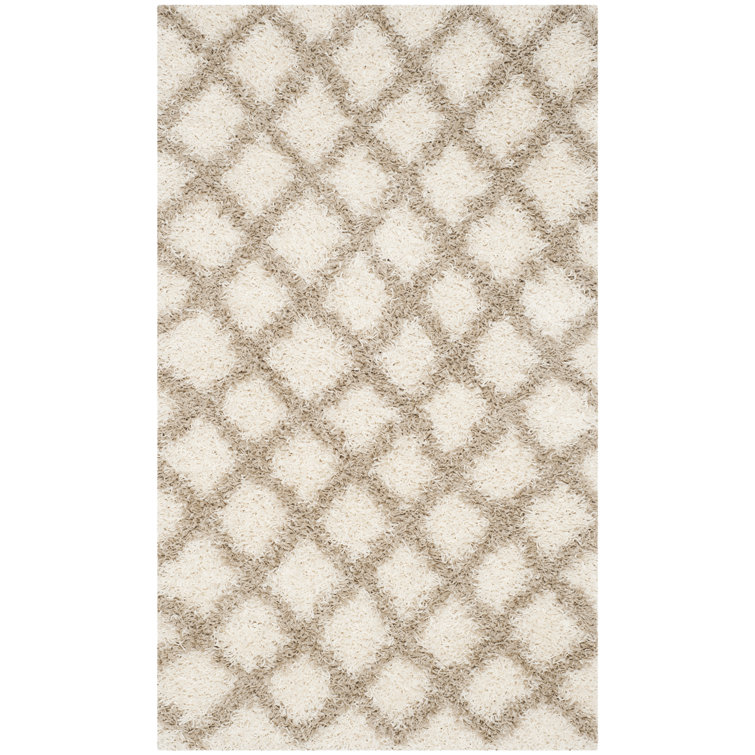 Arsheq Geometric Ivory/Beige Area Rug